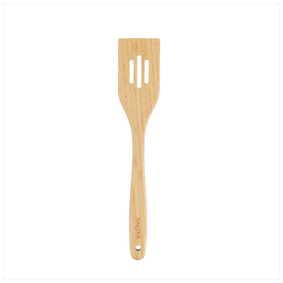 image 1 of Salter Bamboo Slotted Spatula.