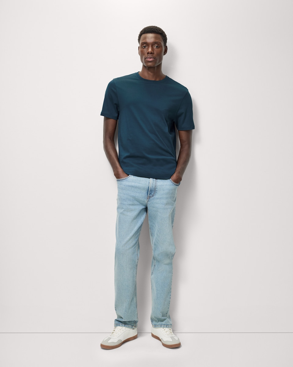 image 1 of F&F Pure Cotton T-Shirt in Blue