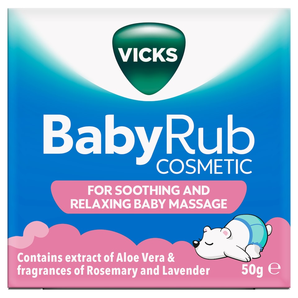 Vicks BabyRub Ointment for Soothing and Relaxing Baby Massage - 50g Jar