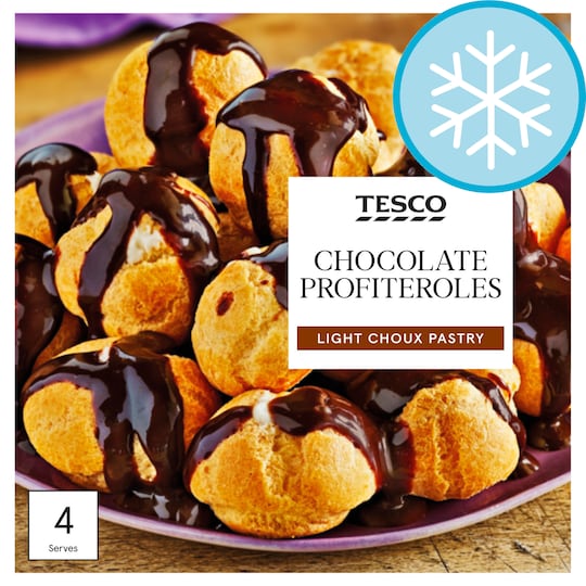 Tesco Chocolate Profiteroles 235G Tesco Groceries