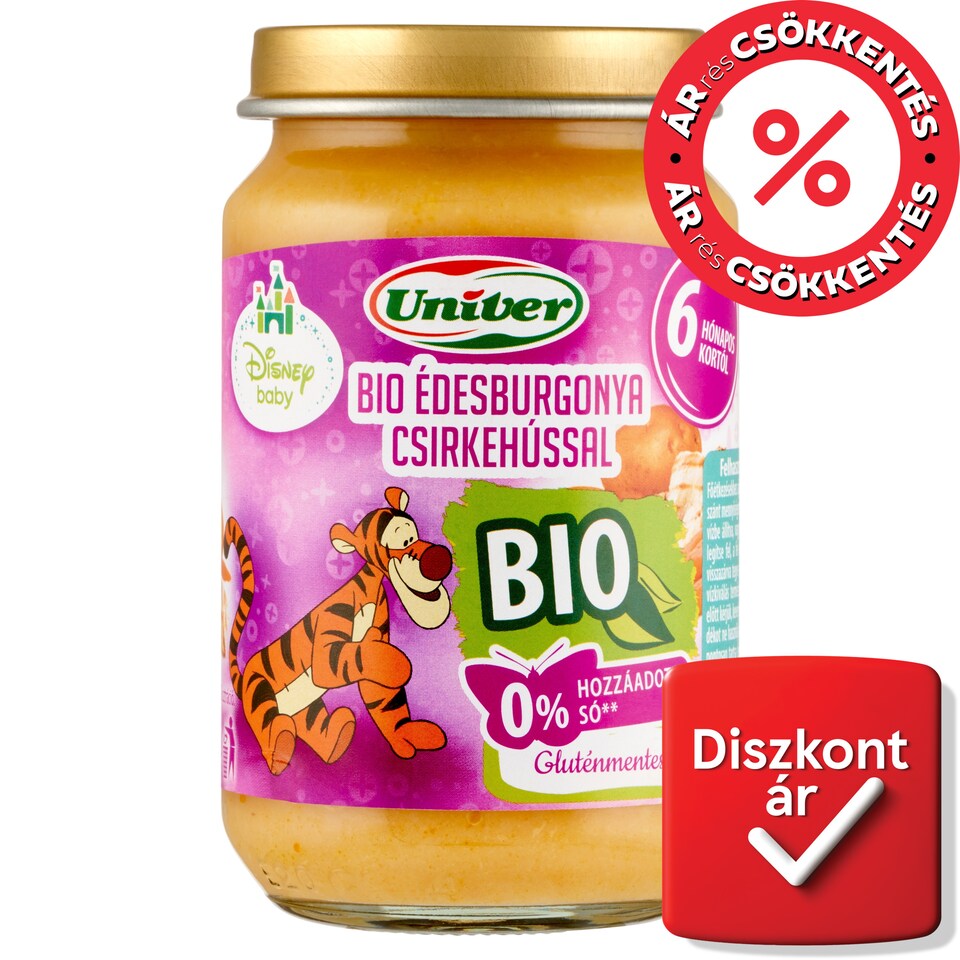 image 1 of Univer Disney Baby Organic Sweet Potato with Chicken Meat Baby Food 6+ Months 163 g