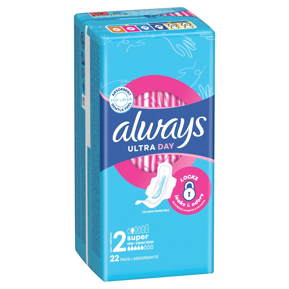 Obrázek 1 pro produkt Always, Hygienické Vložky Ultra Day Super (Velikost 2), Křidélka x 88, Vložky