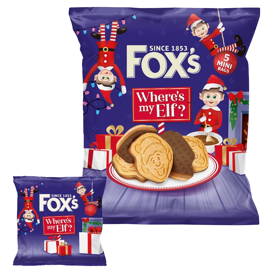 image 1 of Fox's Where's My Elf Chocolate Biscuits 5 X 20G