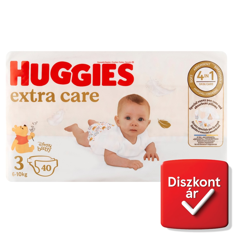 Huggies Extra Care 3, 6-10 kg, nadrágpelenka 40 db  1. kép