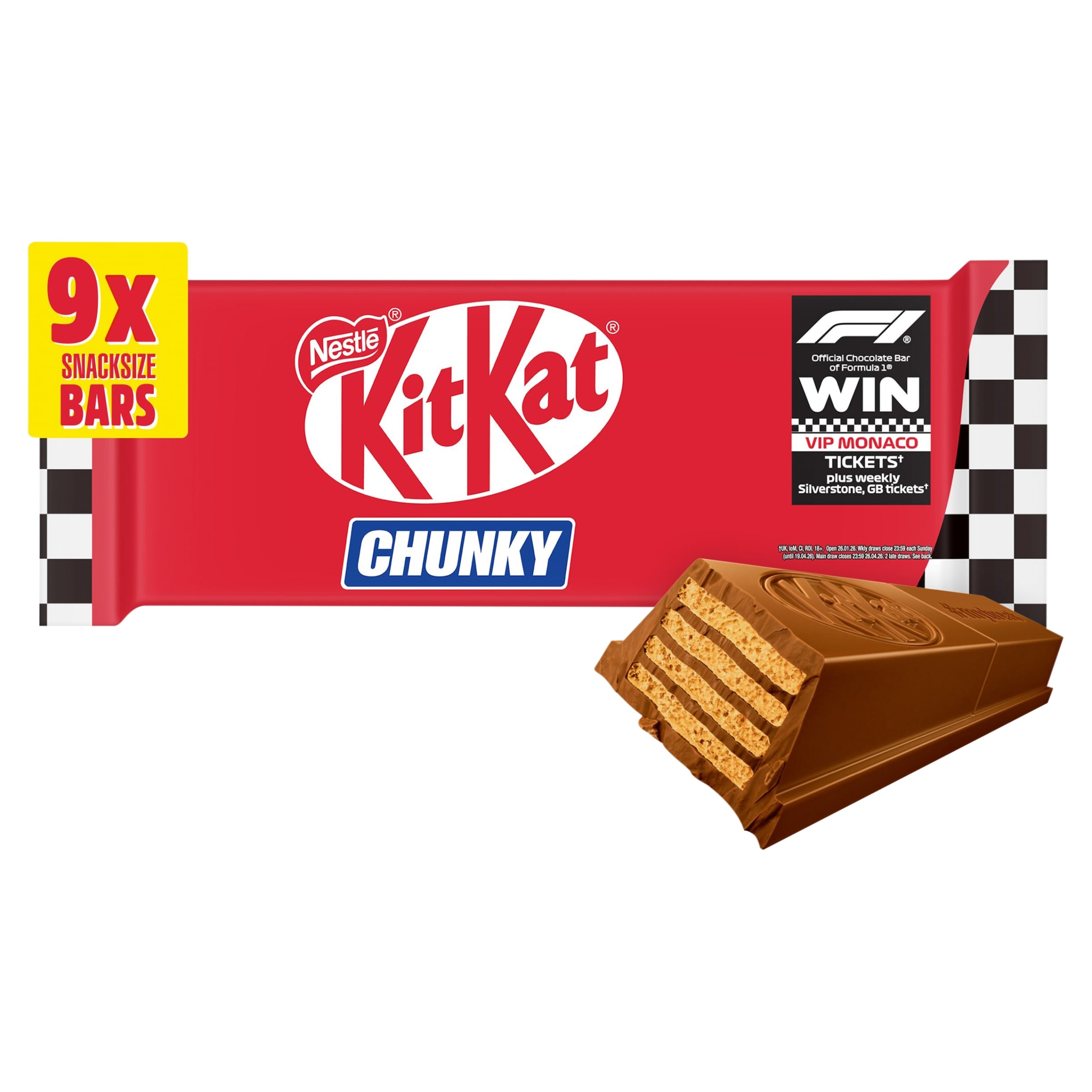Kit Kat Chunky Milk Chocolate Bar Multipack 32g 9 Pack, Imported