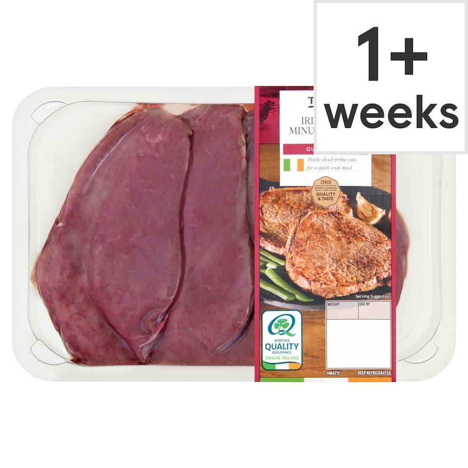 Tesco Irish Beef Minute Steaks 437G