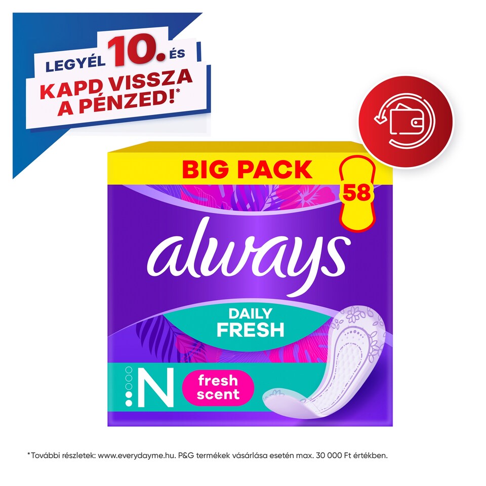 Always Daily Fresh Normal, Friss illattal X Darabos Kiszerelés  1. kép