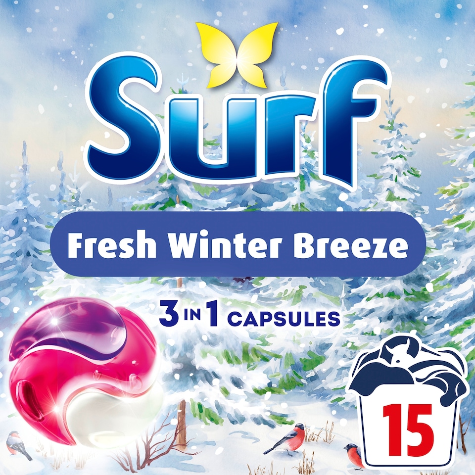 image 1 of Surf Fresh Winter Breeze 3 In 1 Capsules 15 Washes 259.5g