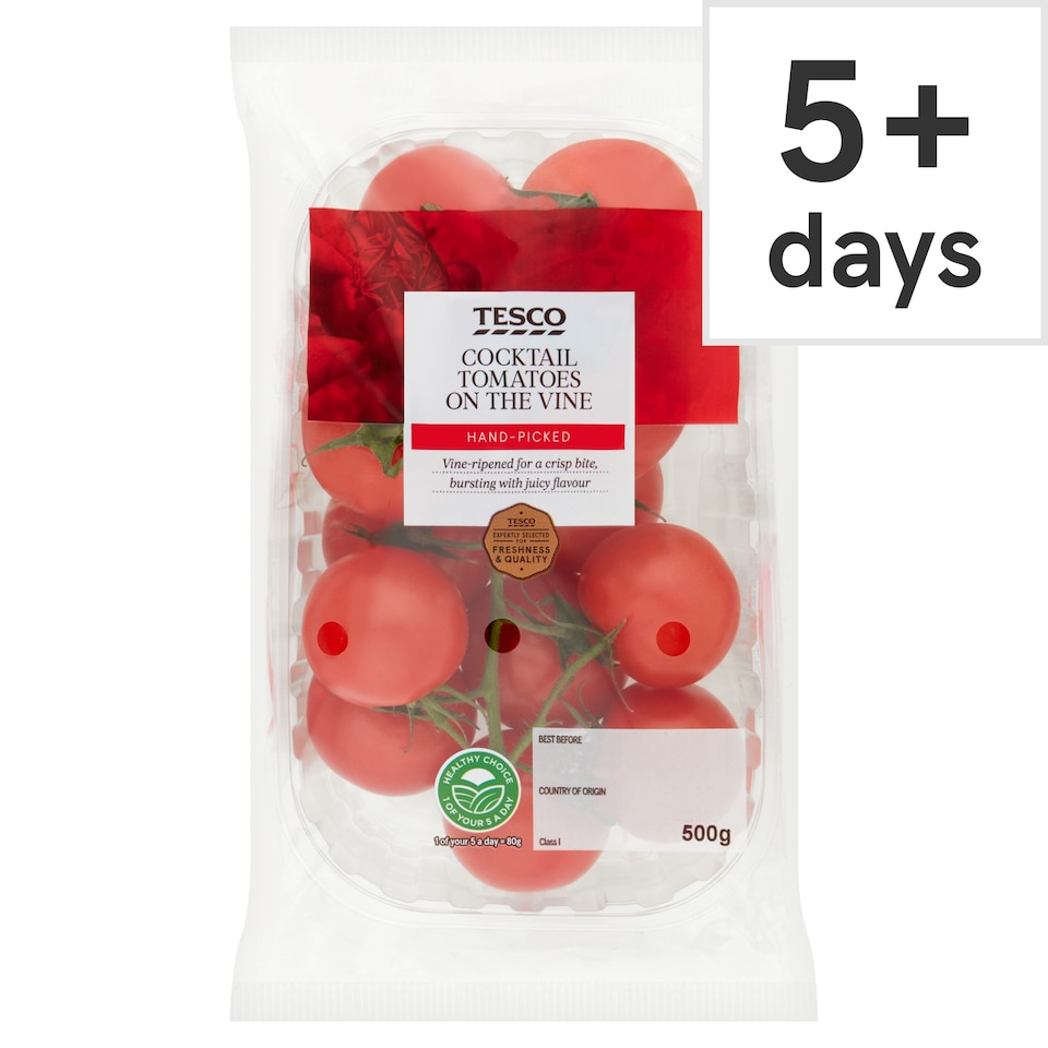 image 1 of Tesco Cocktail Tomatoes On The Vine 500G