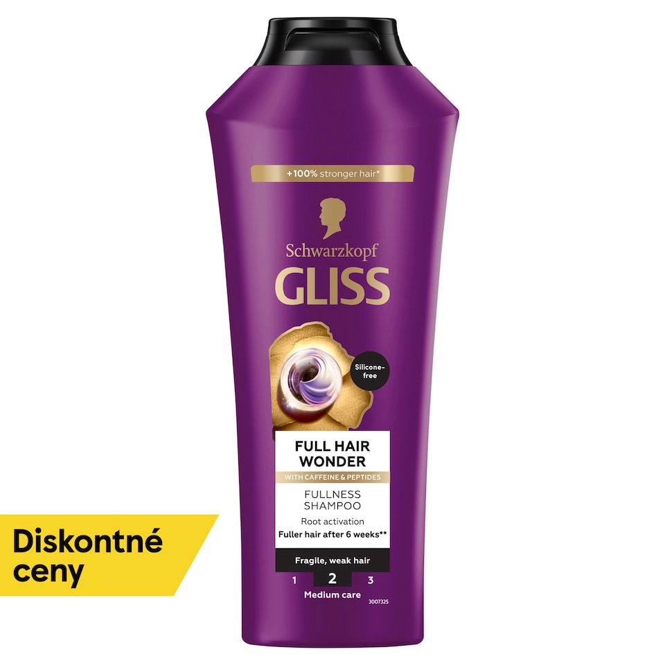 obrázok 1 z Schwarzkopf Gliss Full Hair Wonder šampón s kofeínom pre krehké, slabé vlasy 400 ml