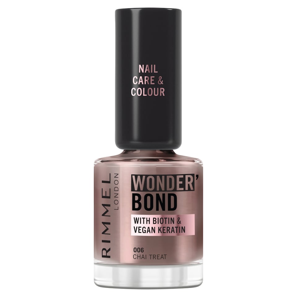 Rimmel Wonder'Bond Nail Polish 006 Chai Tea 12ml