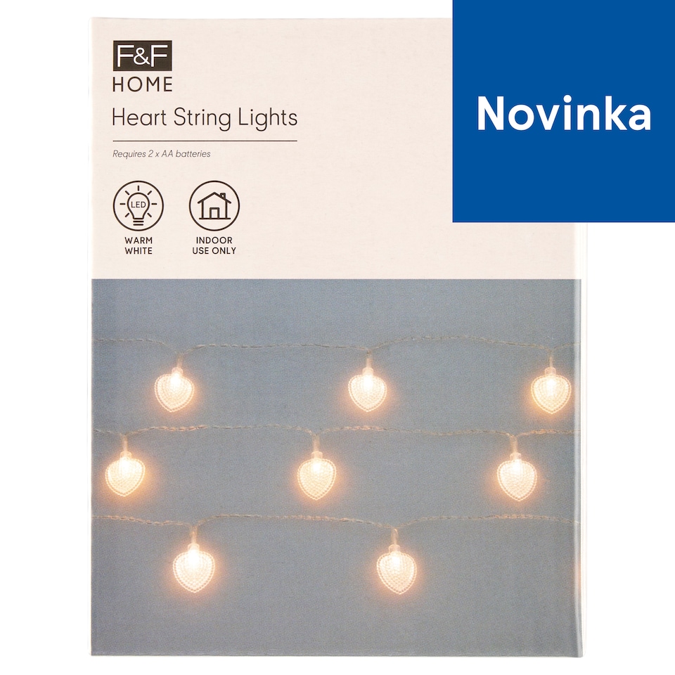 obrázok 1 z F&F Home Heart svetelná reťaz na batérie