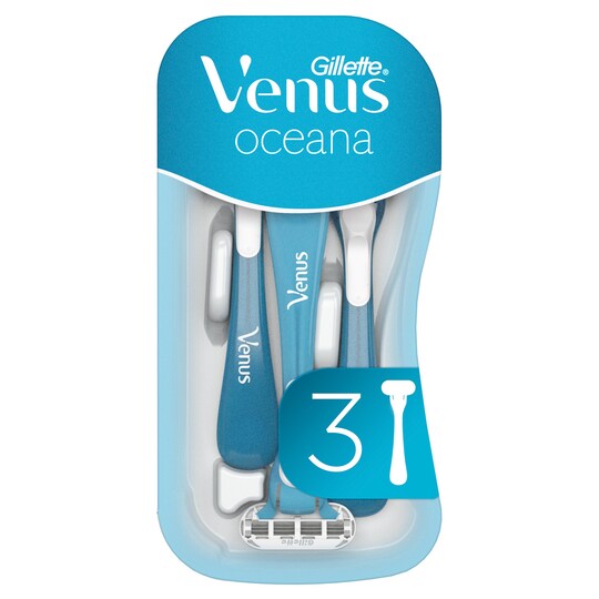 Gillette Venus Oceana 3 Blade Disposable Razor 3 Pack Tesco Groceries