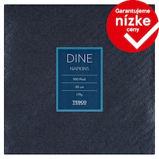Tesco Dine Black Napkins 1 Ply 30 cm x 30 cm 100 pcs
