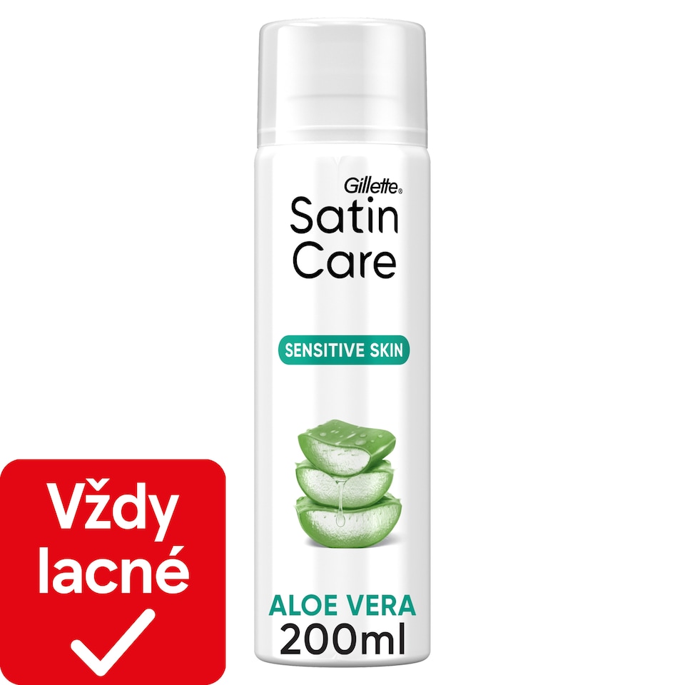 obrázok 1 z Gillette Satin Care Gél na Holenie pre Ženy s Dotykom Aloy na Citlivú Pokožku