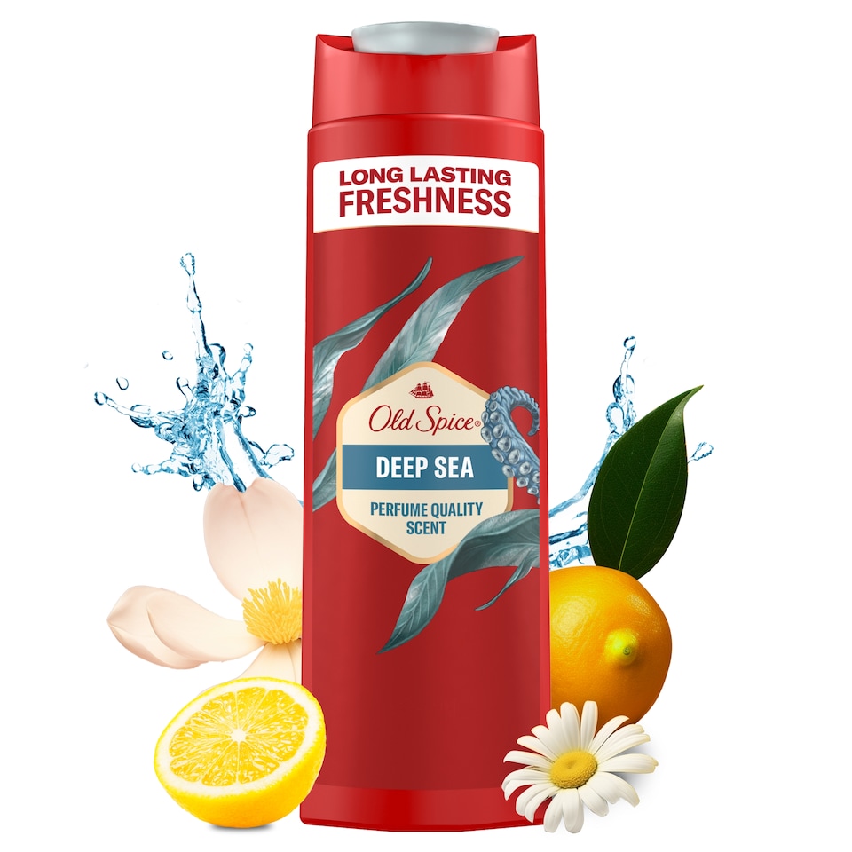 image 1 of Old Spice Deep Sea Shower Gel & Shampoo For Men 400 ml, 3-in-1, Long-lasting Fresh