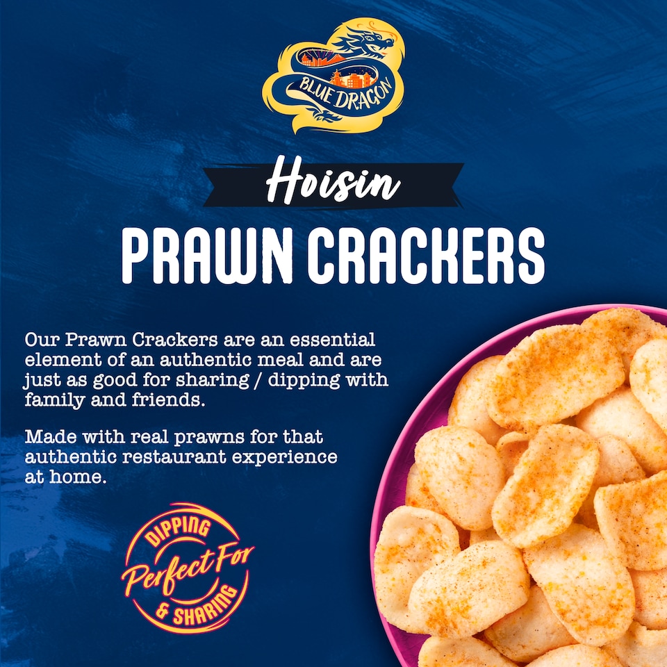 image 1 of Blue Dragon Hoisin Flavour Prawn Crackers 70g
