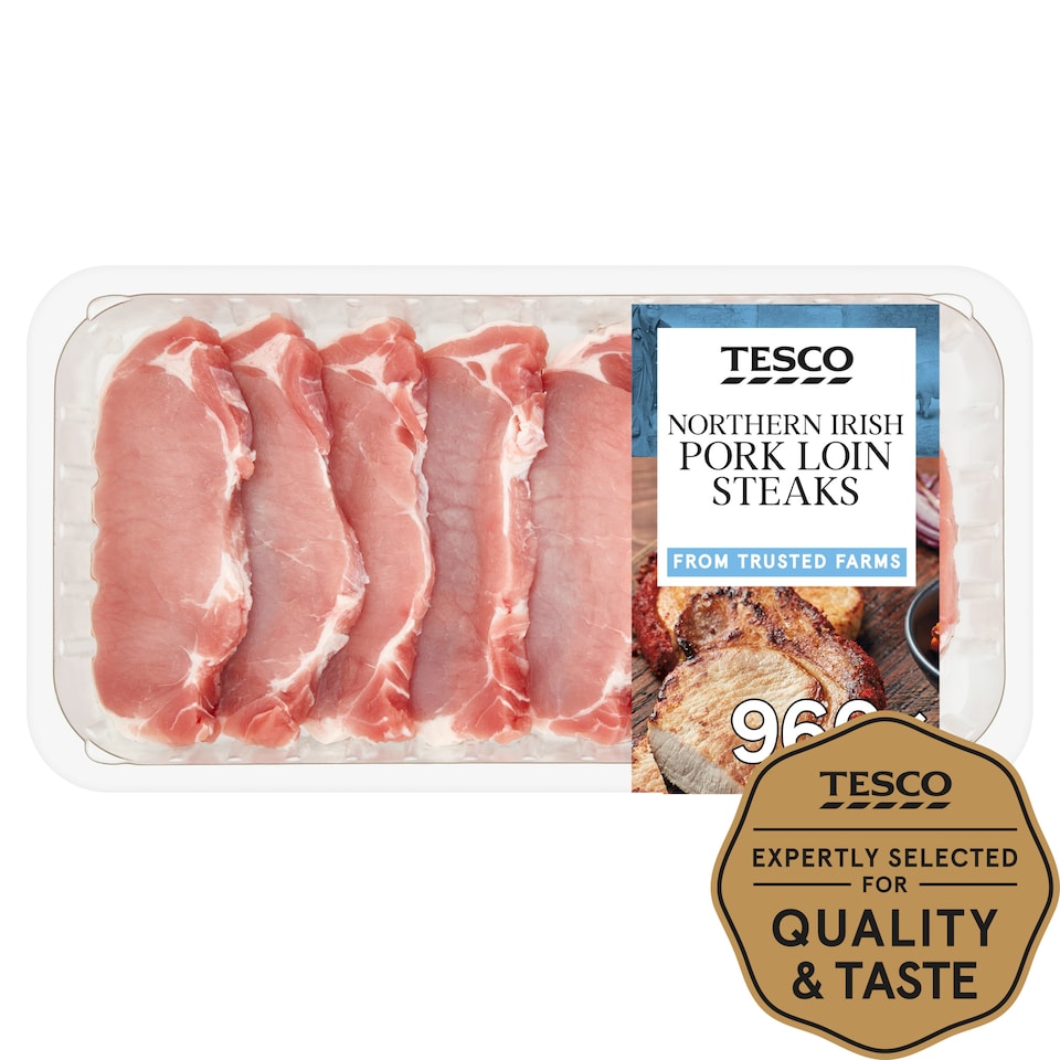 Tesco Pork Loin Steaks 960G
