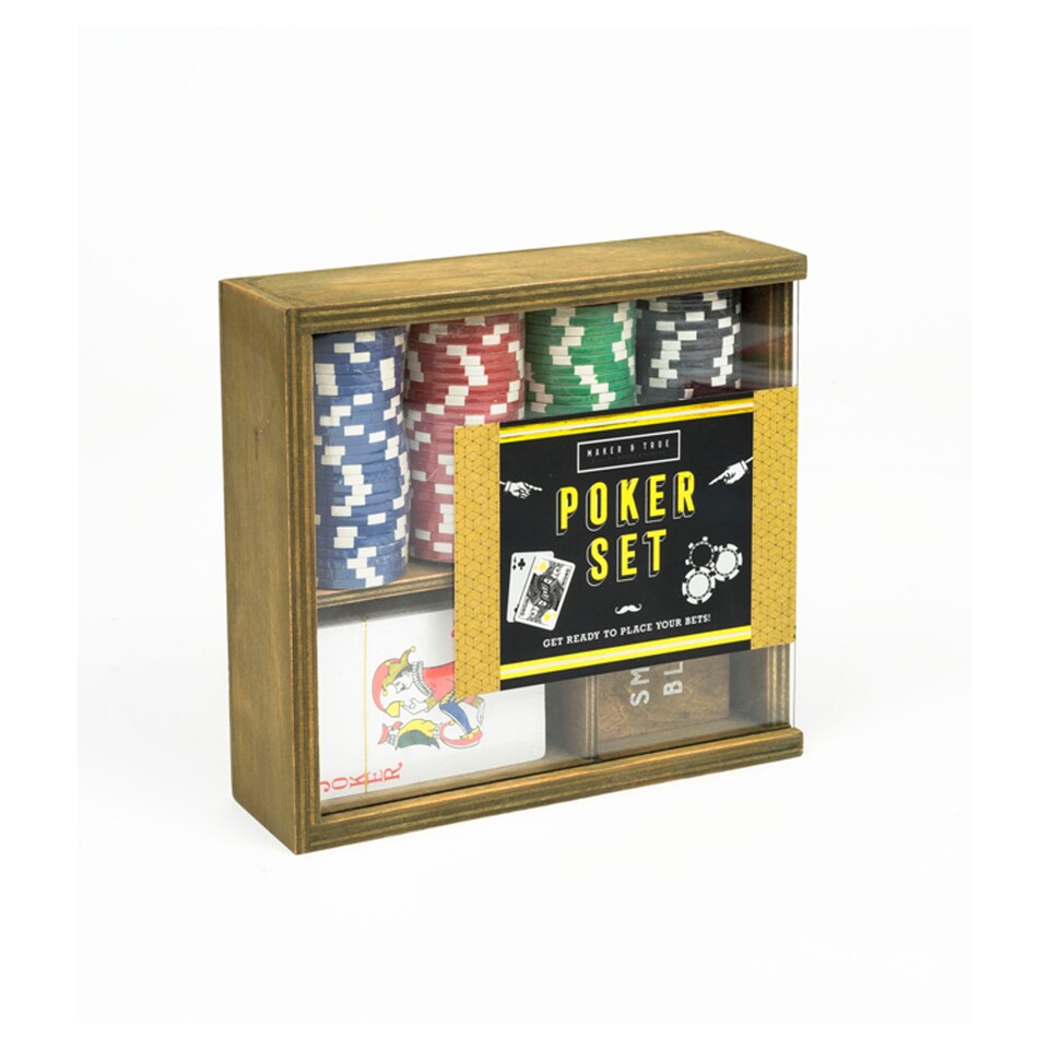 Poker Set In Wooden Box