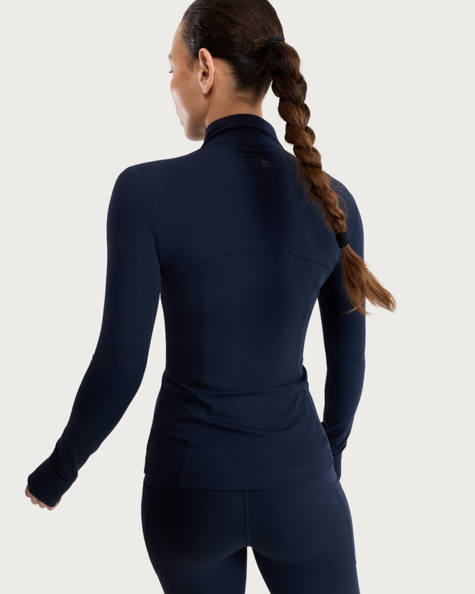 image 1 of F&F Active ULTRAMOVE Zip Front Jacket in Navy