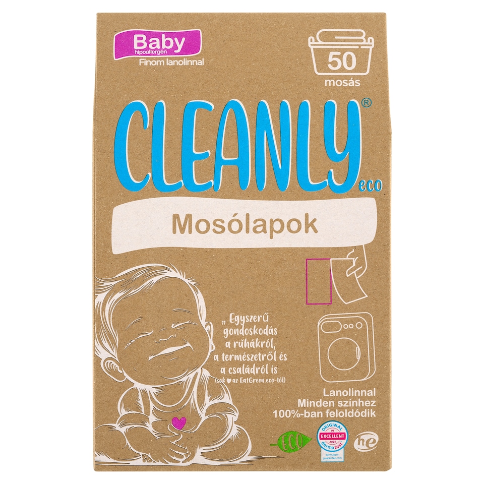 Cleanly Eco mosólapok finom lanolinnal 50 mosás  1. kép
