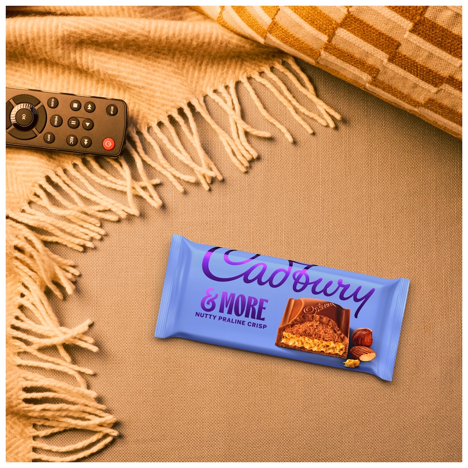 image 1 of Cadbury Dairy Milk &More Nutty Praline Crisp Chocolate Bar 180g