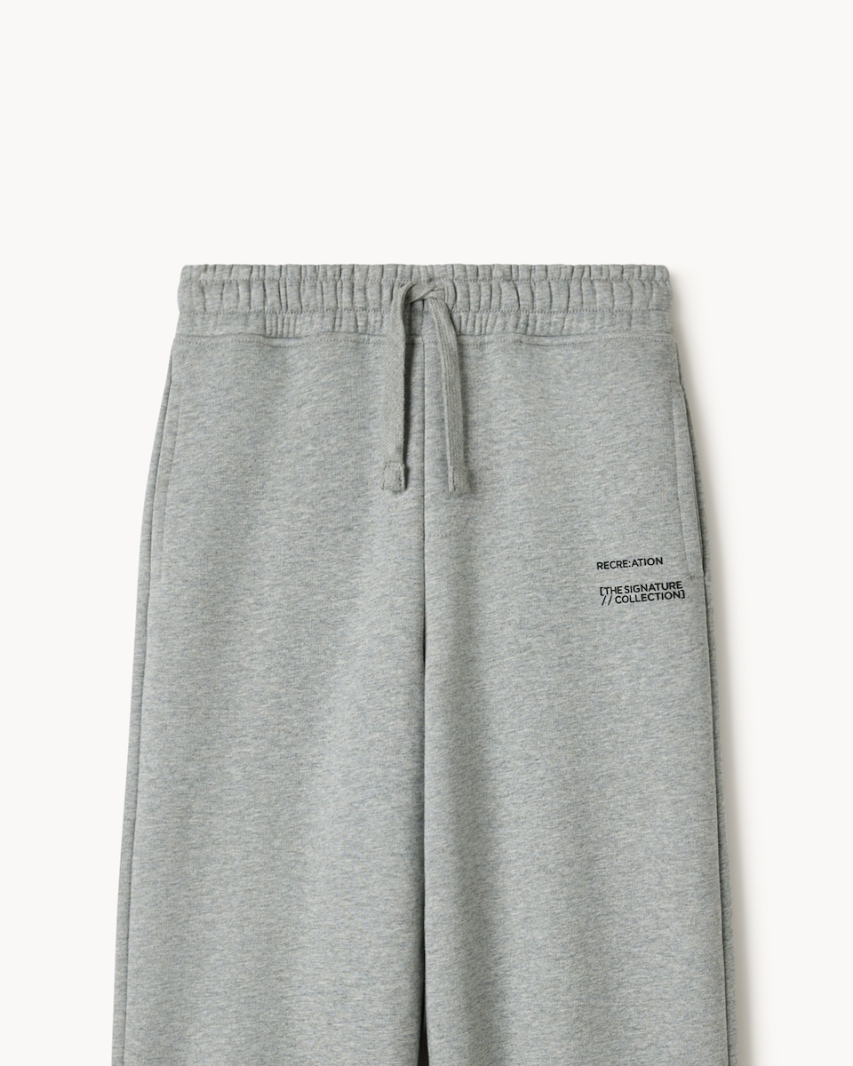 image 1 of F&F Boys Cotton Rich Slogan Joggers in Grey Marl
