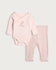 image 1 of Disney Bambi 2-Piece Cotton Rich Bodysuit and Leggings Set in Multi Pink