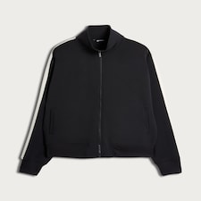 F&F Active Side Stripe Zip Up Jacket in Black