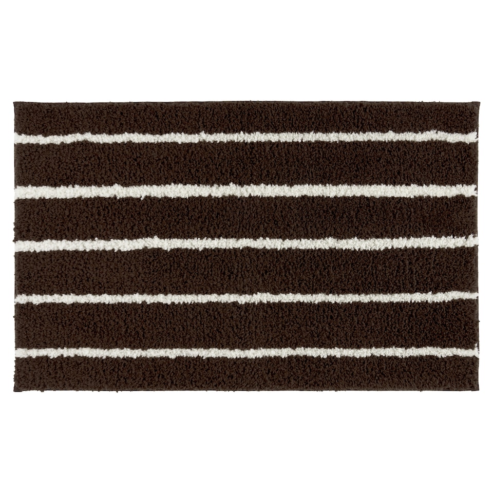 F&F Home Brown Stripe Bath Mat