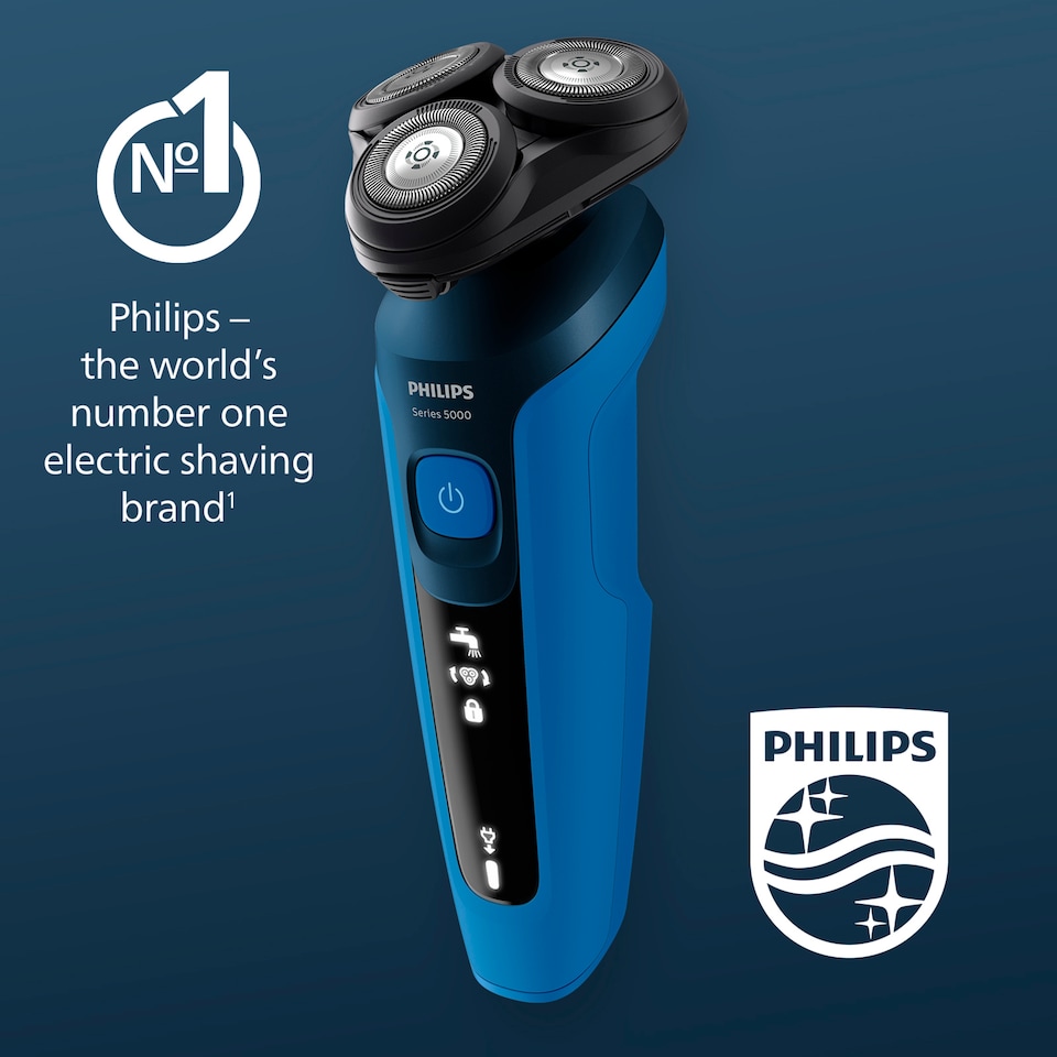 image 1 of Philips Series 5000 Wet & Dry Electric Shaver, 360 Contour heads - S5466/17