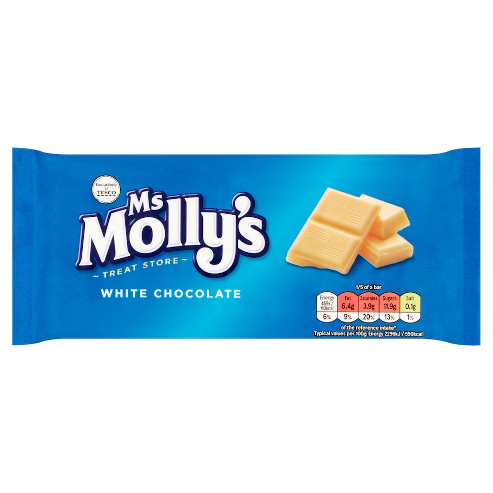 Ms Molly's White Chocolate Bar 100G