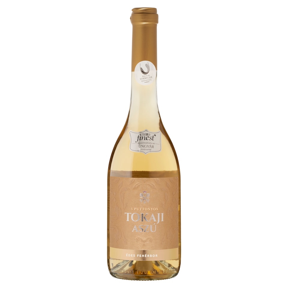Tesco Finest Tokaji Aszú 5 puttonyos édes fehérbor 11% 500 ml