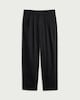 image 4 of The F&F Edit Cotton Rich Double Pleated Chino Trousers in Black