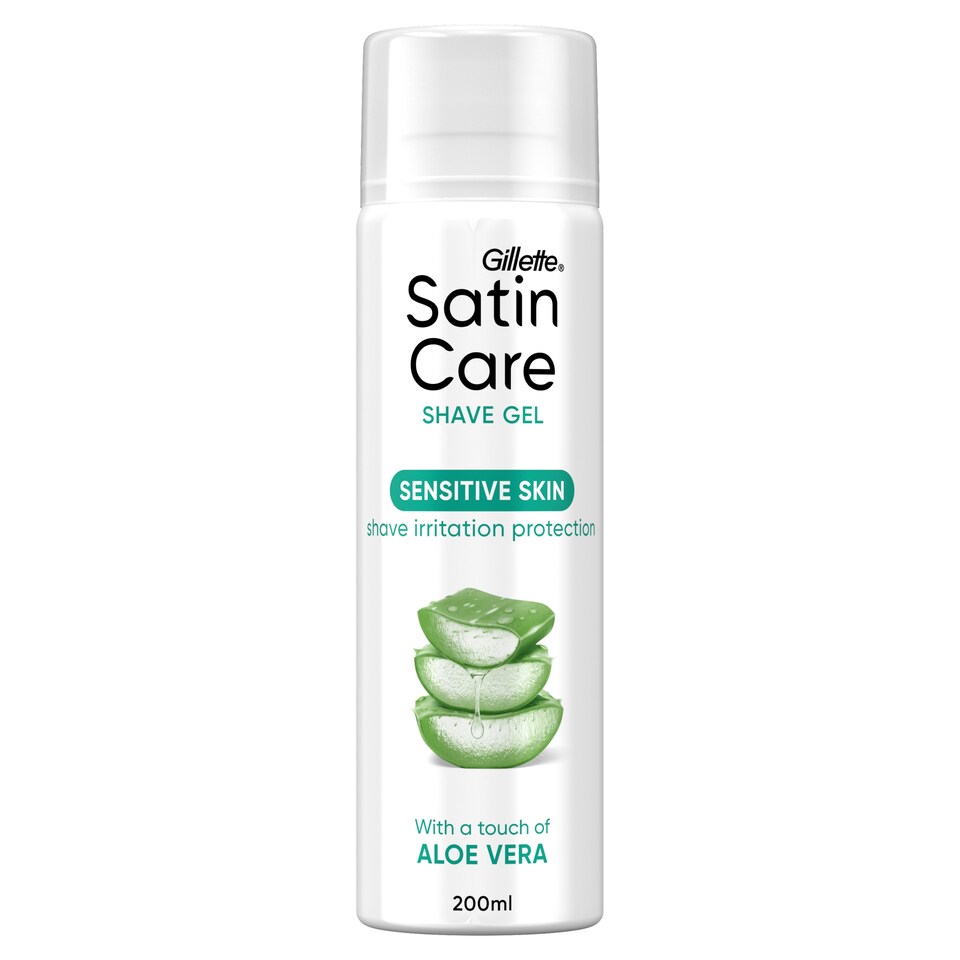 image 1 of Gillette Satin Care Shave Gel for Women with a touch of Aloe Vera for Sensitive Skin