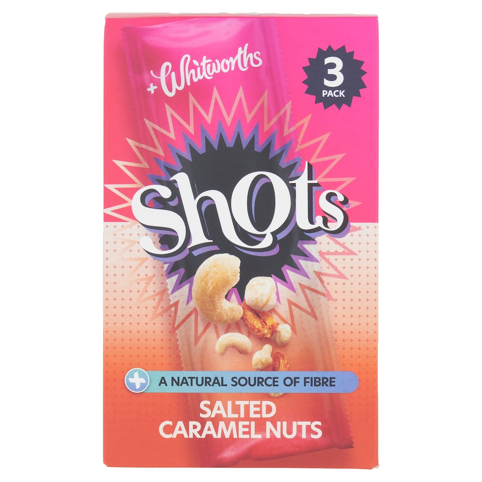 image 1 of Whitworths Shots Salted Caramel Nuts 3X25g