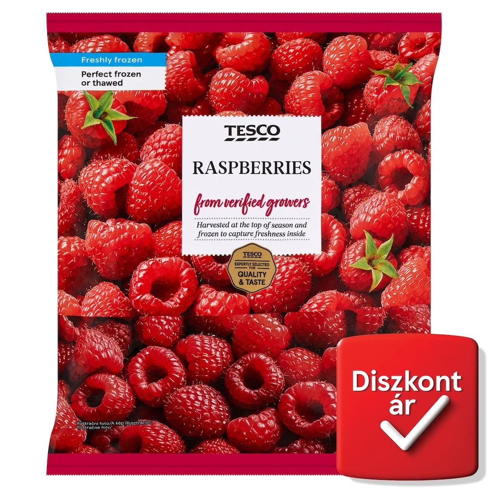 Tesco gyorsfagyasztott málna 450 g 