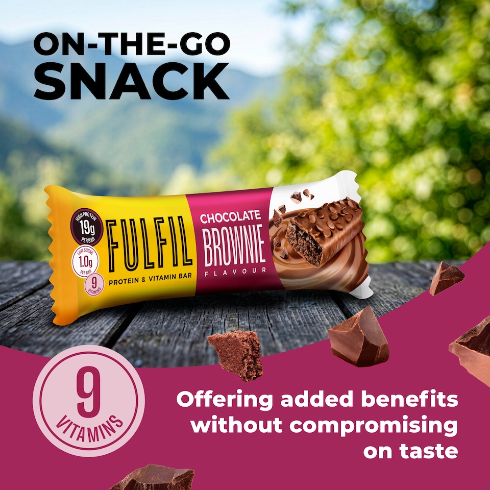 image 1 of Fulfil Chocolate Brownie Protein & Vitamin Bar 55g