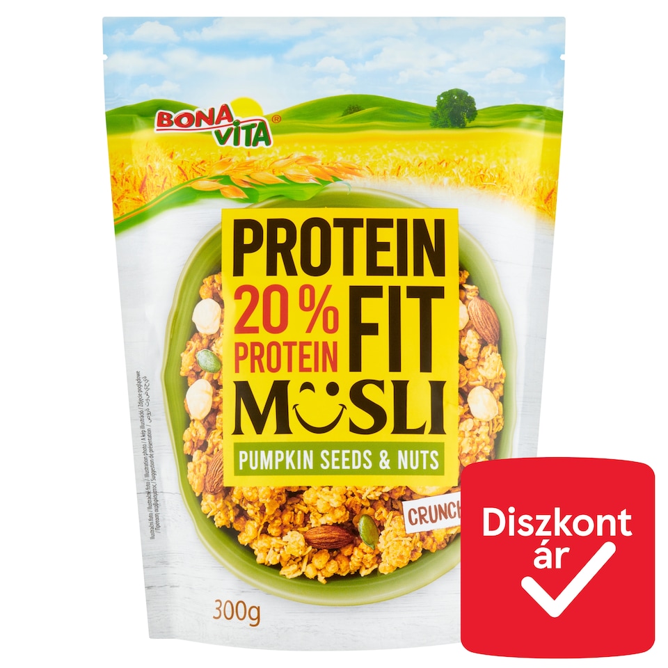 image 1 of Bonavita Protein Fit Crunchy Musli wit Protein, Nuts and Pumpkin Seeds 300 g