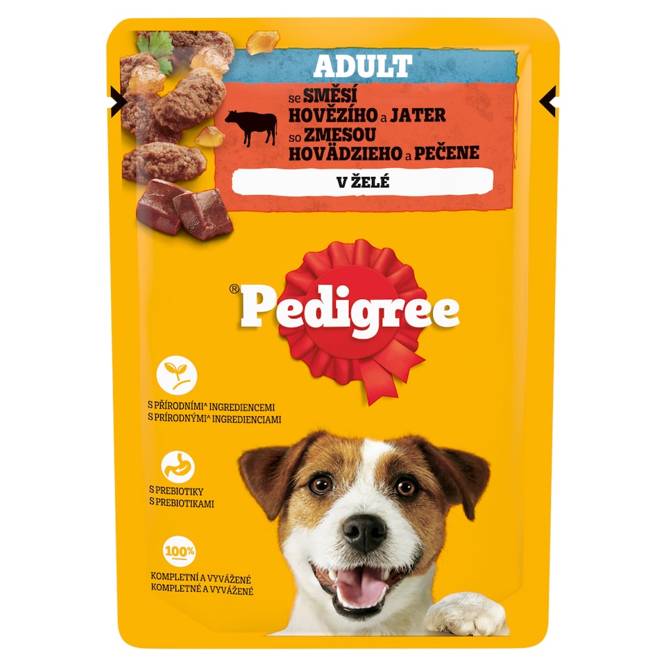 Pedigree Adult so zmesou hovädzieho a pečene v želé 100 g