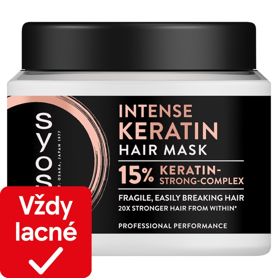 Syoss Intense Keratin vlasová maska pre krehké, ľahko sa lámajúce vlasy 400 ml