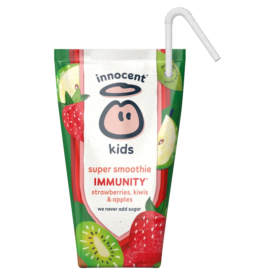 image 1 of innocent Kids Super Smoothies Strawberries, Kiwis & Apples 4 x 150ml