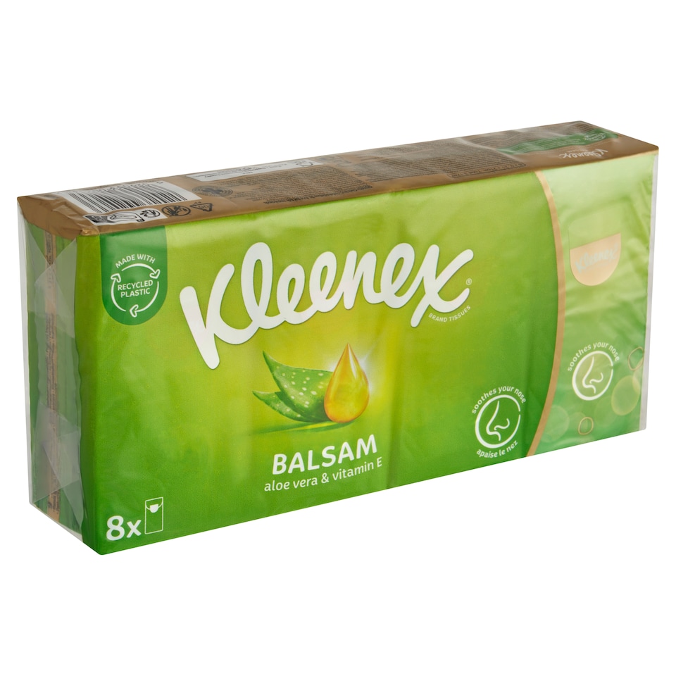 Kleenex Balsam Paper Tissues 4 Layers 8 x 8 pcs