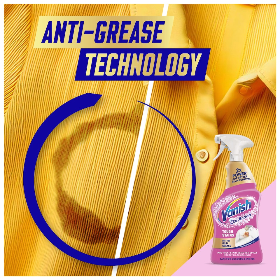 image 1 of Vanish Gold Oxi Action Stain Remover Pre-wash Spray 450ml
