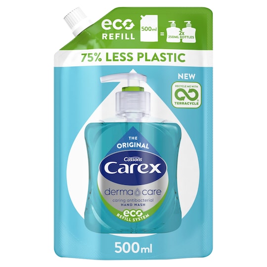 Carex Original Pure Blue Handwash Refill 500Ml Tesco Groceries