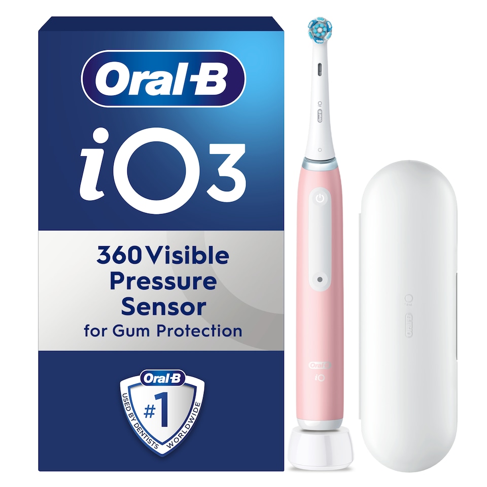 image 1 of Oral-B Io3 Pink Electric Toothbrush & Travel Case