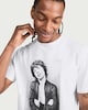 image 1 of Mick Jagger Pure Cotton T-Shirt in White