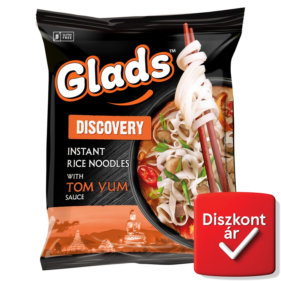 Glads rizstésztaleves tom yum-szósszal és szárított zöldségekkel 65 g