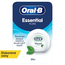 Oral-B Essential Floss - Removes Plaque - Waxed Dental Floss for Tight Spaces - Mint Flavor - 50m