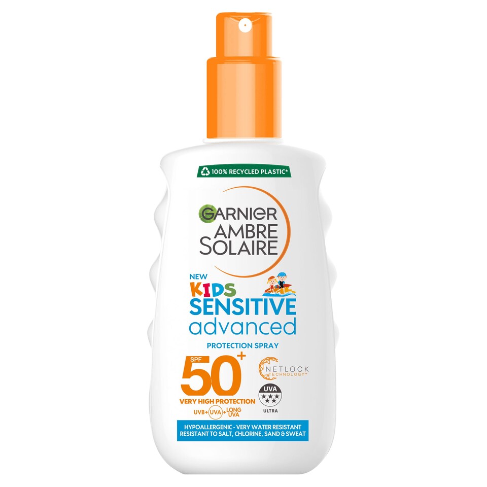 image 1 of Ambre Solaire Kids Sensitive Sun Cream Spray SPF50+ 200ml